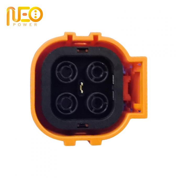 Gold Plated Copper Terminal High Voltage Connectors 4 Way Crimping Tail