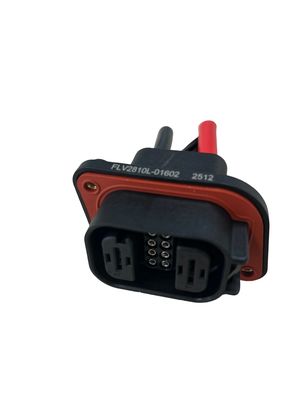 FLV2+8 High-Temp Hybrid Connector 80A 600VAC Black ABS Housing for Industrial Vehicles