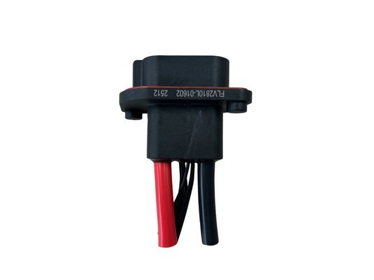 FLV2+8 High-Temp Hybrid Connector 80A 600VAC Black ABS Housing for Industrial Vehicles