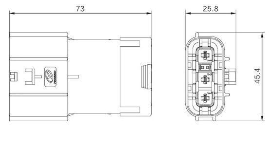 Neopower Secure-Lock 3 Pin Automotive Power & Signal Connector, 800V/16A, Waterproof IP67, HVIL