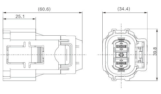 Neopower High-Performance 2 Pin 1000V 40A Electrical Connector with HVIL, Poka-Yoke, and 360° Shielding