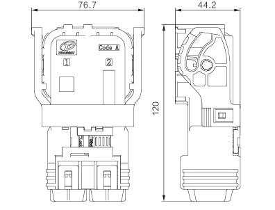 Neopower High Current 300A 1000V Automotive 2 Pin Power Connector with HVIL for EV Battery & Motor Controllers