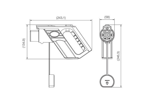 Three Phase 63A EV Charger Connectors GB/T 18487 Standard