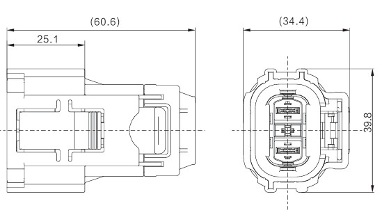 Neopower High-Performance 2 Pin 1000V 40A Electrical Connector with HVIL, Poka-Yoke, and 360° Shielding